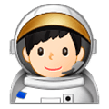 👨🏻‍🚀 Emoji Astronaut: helle Hautfarbe Samsung Experience 9.1.