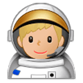 👨🏼‍🚀 Emoji Astronaut: mittelhelle Hautfarbe Samsung Experience 9.1.