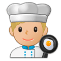 👨🏼‍🍳 Emoji Cozinheiro: Pele Morena Clara na Samsung Experience 9.1.