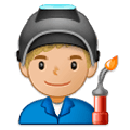 👨🏼‍🏭 Emoji Fabrikarbeiter: mittelhelle Hautfarbe Samsung Experience 9.1.