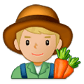 Emoji 👨🏼‍🌾 Contadino: Carnagione Abbastanza Chiara su Samsung Experience 9.1.