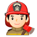 👨🏻‍🚒 Emoji Bombeiro: Pele Clara na Samsung Experience 9.1.