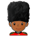 💂🏾‍♂️ Emoji Guarda Homem: Pele Morena Escura na Samsung Experience 9.1.