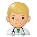👨🏼‍⚕️ Emoji Arzt: mittelhelle Hautfarbe Samsung Experience 9.1.