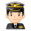 👨🏻‍✈️ Emoji Pilot: helle Hautfarbe Samsung Experience 9.1.