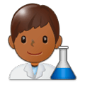 👨🏾‍🔬 Emoji Cientista Homem: Pele Morena Escura na Samsung Experience 9.1.