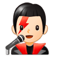 👨🏻‍🎤 Emoji Cantante Hombre: Tono De Piel Claro en Samsung Experience 9.1.
