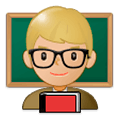 Émoji 👨🏼‍🏫 Enseignant : Peau Moyennement Claire sur Samsung Experience 9.1.