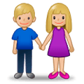 👫🏼 Emoji Mann und Frau halten Hände: mittelhelle Hautfarbe Samsung Experience 9.1.