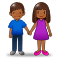 👫🏾 Emoji Mann und Frau halten Hände: mitteldunkle Hautfarbe Samsung Experience 9.1.