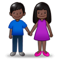 👫🏿 Emoji Mann und Frau halten Hände: dunkle Hautfarbe Samsung Experience 9.1.