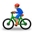 Émoji 🚴🏽‍♂️ Cycliste Homme : Peau Légèrement Mate sur Samsung Experience 9.1.