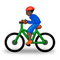 🚴🏿‍♂️ Emoji Radfahrer: dunkle Hautfarbe Samsung Experience 9.1.
