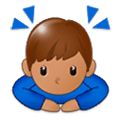 🙇🏽‍♂️ Emoji Hombre Haciendo Una Reverencia: Tono De Piel Medio en Samsung Experience 9.1.
