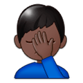 Emoji 🤦🏿‍♂️ Uomo Esasperato: Carnagione Scura su Samsung Experience 9.1.