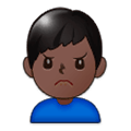 🙍🏿‍♂️ Emoji Hombre Frunciendo El Ceño: Tono De Piel Oscuro en Samsung Experience 9.1.