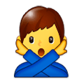 Emoji 🙅‍♂️ Uomo Con Gesto Di Rifiuto su Samsung Experience 9.1.