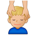 💆🏼‍♂️ Emoji Hombre Recibiendo Masaje: Tono De Piel Claro Medio en Samsung Experience 9.1.