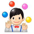 Emoji 🤹🏻‍♂️ Giocoliere Uomo: Carnagione Chiara su Samsung Experience 9.1.