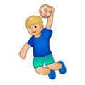🤾🏼‍♂️ Emoji Jogador De Handebol: Pele Morena Clara na Samsung Experience 9.1.