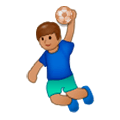 🤾🏽‍♂️ Emoji Hombre Jugando Al Balonmano: Tono De Piel Medio en Samsung Experience 9.1.