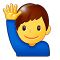 🙋‍♂️ Emoji Hombre Con La Mano Levantada en Samsung Experience 9.1.