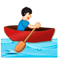 🚣🏻‍♂️ Emoji Hombre Remando En Un Bote: Tono De Piel Claro en Samsung Experience 9.1.