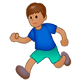 🏃🏽‍♂️ Emoji Homem Correndo: Pele Morena na Samsung Experience 9.1.