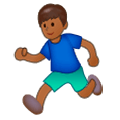 🏃🏾‍♂️ Emoji Hombre Corriendo: Tono De Piel Oscuro Medio en Samsung Experience 9.1.