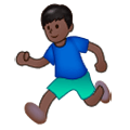 Emoji 🏃🏿‍♂️ Uomo Che Corre: Carnagione Scura su Samsung Experience 9.1.