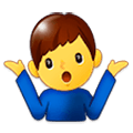 🤷‍♂️ Emoji schulterzuckender Mann Samsung Experience 9.1.
