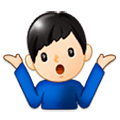 🤷🏻‍♂️ Emoji Hombre Encogido De Hombros: Tono De Piel Claro en Samsung Experience 9.1.