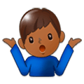 🤷🏾‍♂️ Emoji Homem Dando De Ombros: Pele Morena Escura na Samsung Experience 9.1.