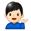 Emoji 💁🏻‍♂️ Uomo Con Suggerimento: Carnagione Chiara su Samsung Experience 9.1.