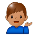 💁🏽‍♂️ Emoji Infoschalter-Mitarbeiter: mittlere Hautfarbe Samsung Experience 9.1.
