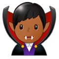 🧛🏾‍♂️ Emoji Homem Vampiro: Pele Morena Escura na Samsung Experience 9.1.