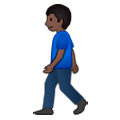 Emoji 🚶🏿‍♂️ Uomo Che Cammina: Carnagione Scura su Samsung Experience 9.1.