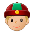 👲🏼 Emoji Mann mit chinesischem Hut: mittelhelle Hautfarbe Samsung Experience 9.1.