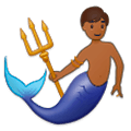 🧜🏾‍♂️ Emoji Sirena Hombre: Tono De Piel Oscuro Medio en Samsung Experience 9.1.