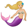 Emoji 🧜🏼 Sirena: Carnagione Abbastanza Chiara su Samsung Experience 9.1.