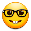 🤓 Emoji Strebergesicht Samsung Experience 9.1.