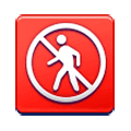 Emoji 🚷 Simbolo Del Divieto Di Transito Pedoni su Samsung Experience 9.1.