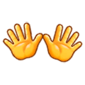 Émoji 👐 Mains Ouvertes sur Samsung Experience 9.1.