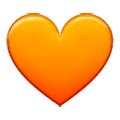 🧡 Emoji Coração Laranja na Samsung Experience 9.1.
