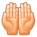 Emoji 🤲🏻 Mani Unite In Alto: Carnagione Chiara su Samsung Experience 9.1.