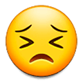 Emoji 😣 Faccina Perseverante su Samsung Experience 9.1.