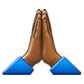 🙏🏾 Emoji Manos En Oración: Tono De Piel Oscuro Medio en Samsung Experience 9.1.