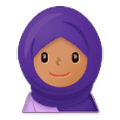 🧕🏽 Emoji Mulher Com Véu: Pele Morena na Samsung Experience 9.1.