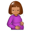 🤰🏽 Emoji Mujer Embarazada: Tono De Piel Medio en Samsung Experience 9.1.