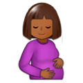 🤰🏾 Emoji schwangere Frau: mitteldunkle Hautfarbe Samsung Experience 9.1.